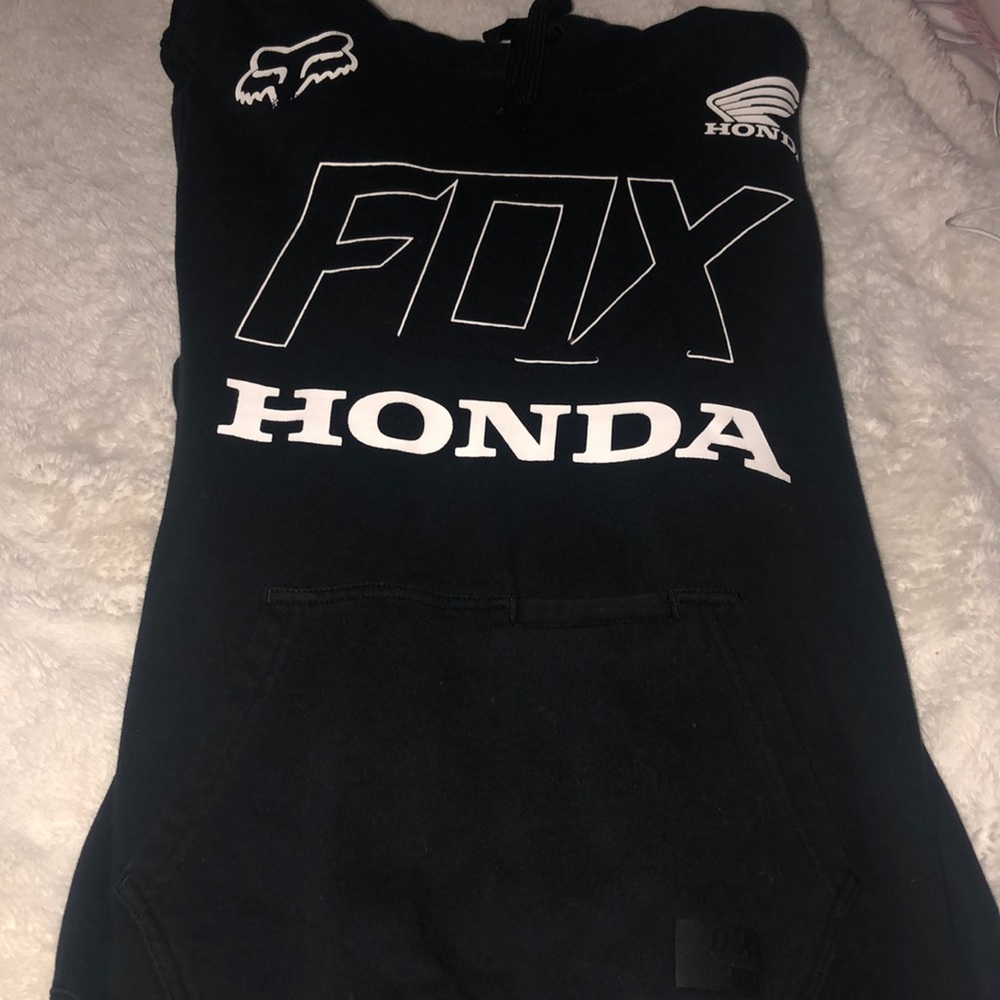 Black and white  fox men’s hoodie